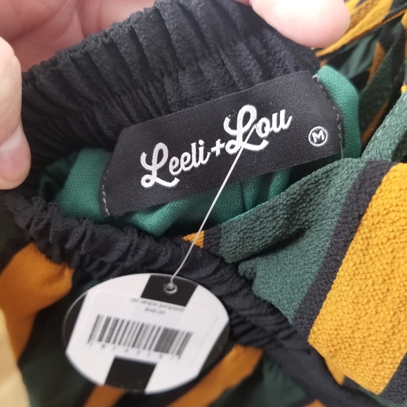 Striped Green and Orange Jumpsuit - Picture 5 of 7